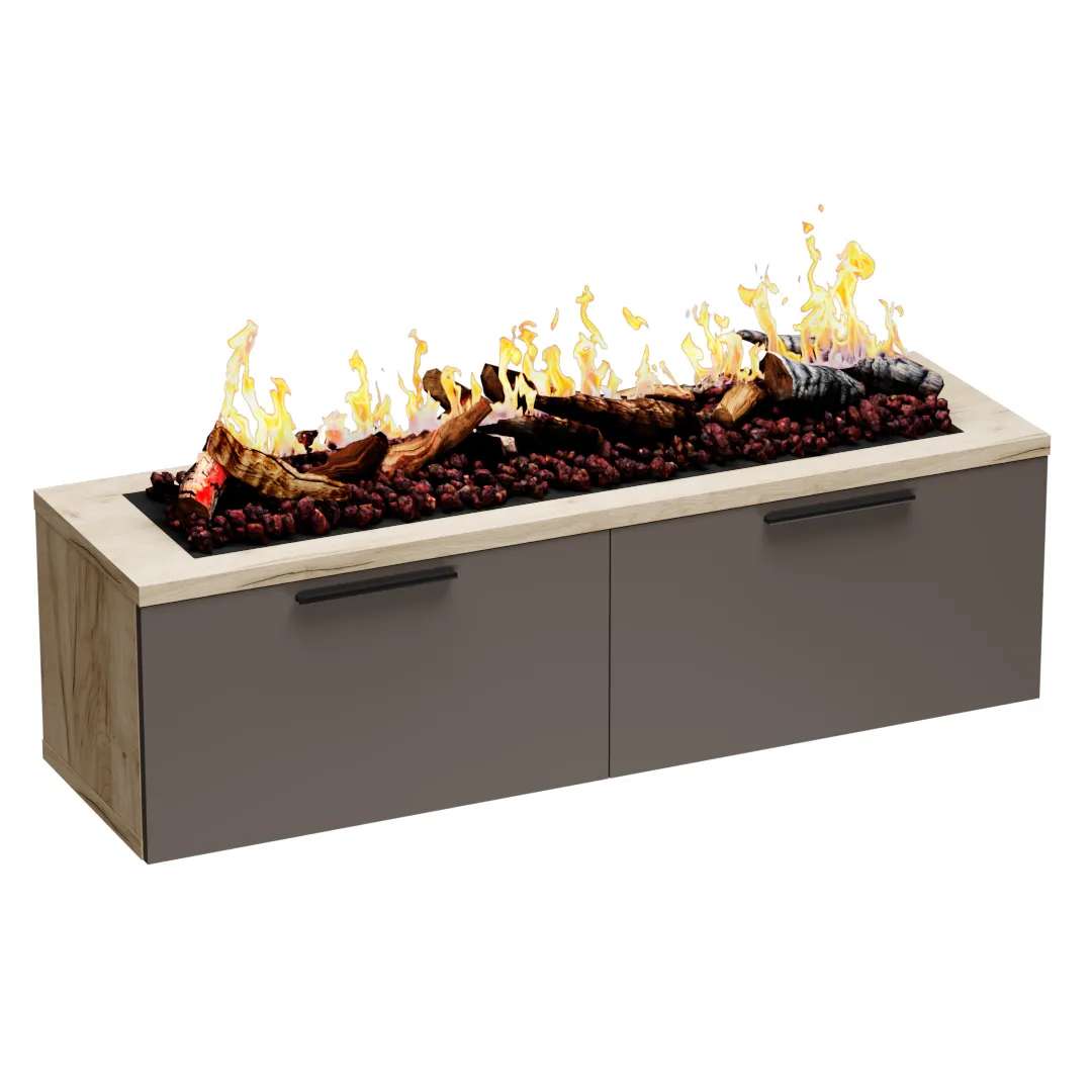 Тумба ТВ напольная с электрокамином LG548.351