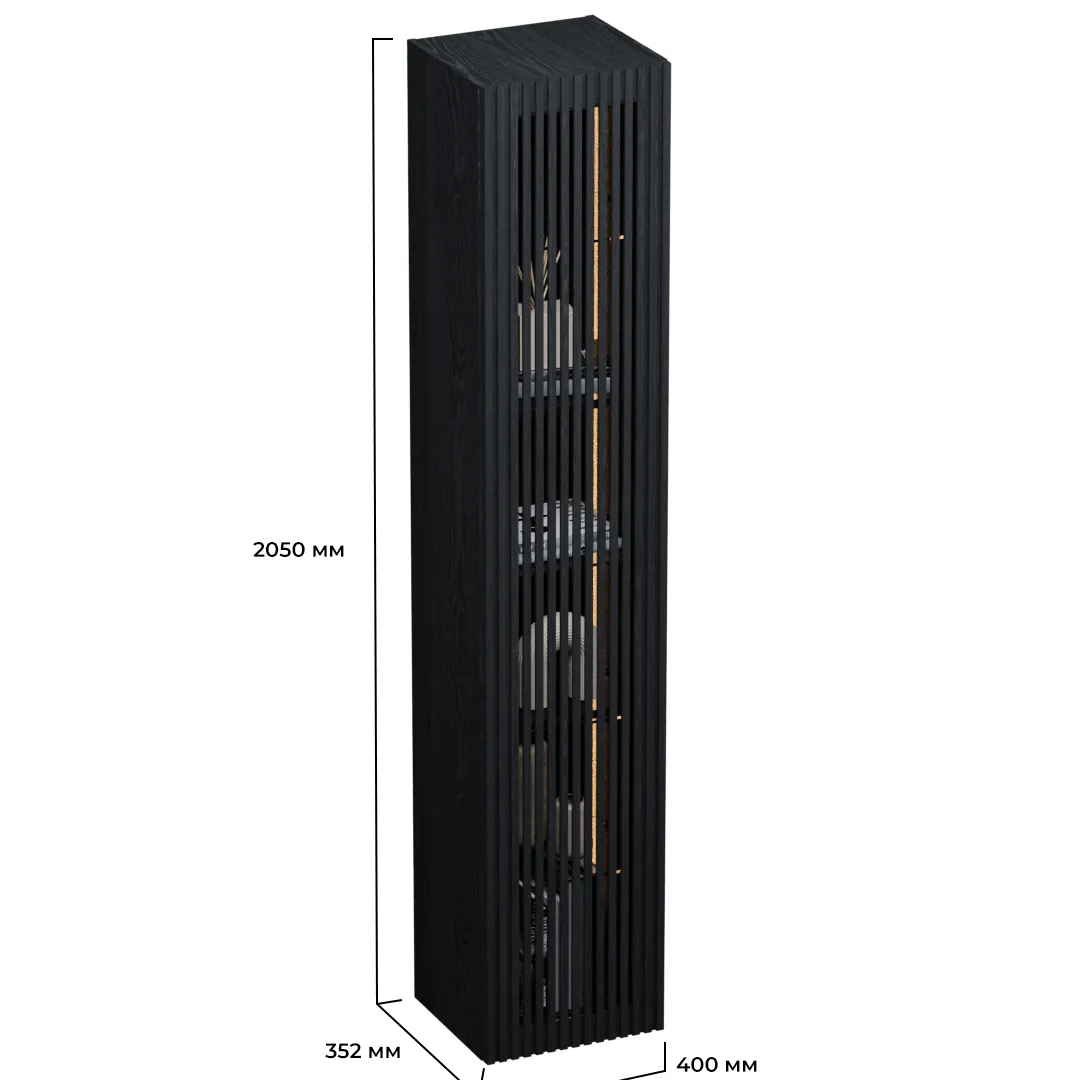 Шкаф навесной с подсветкой, фасады натуральный шпон LF275.350