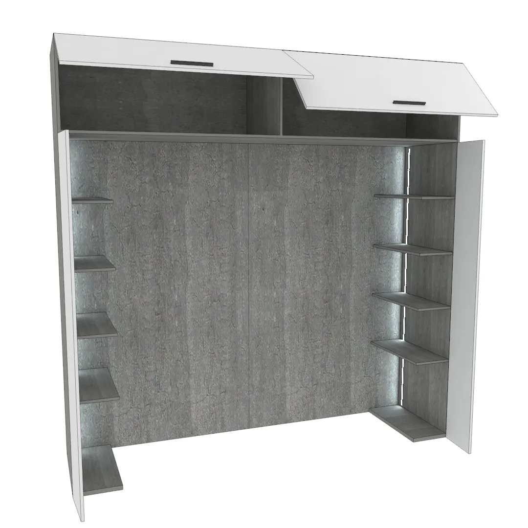 Ниша для кровати с секциями с подсветкой LG407.60