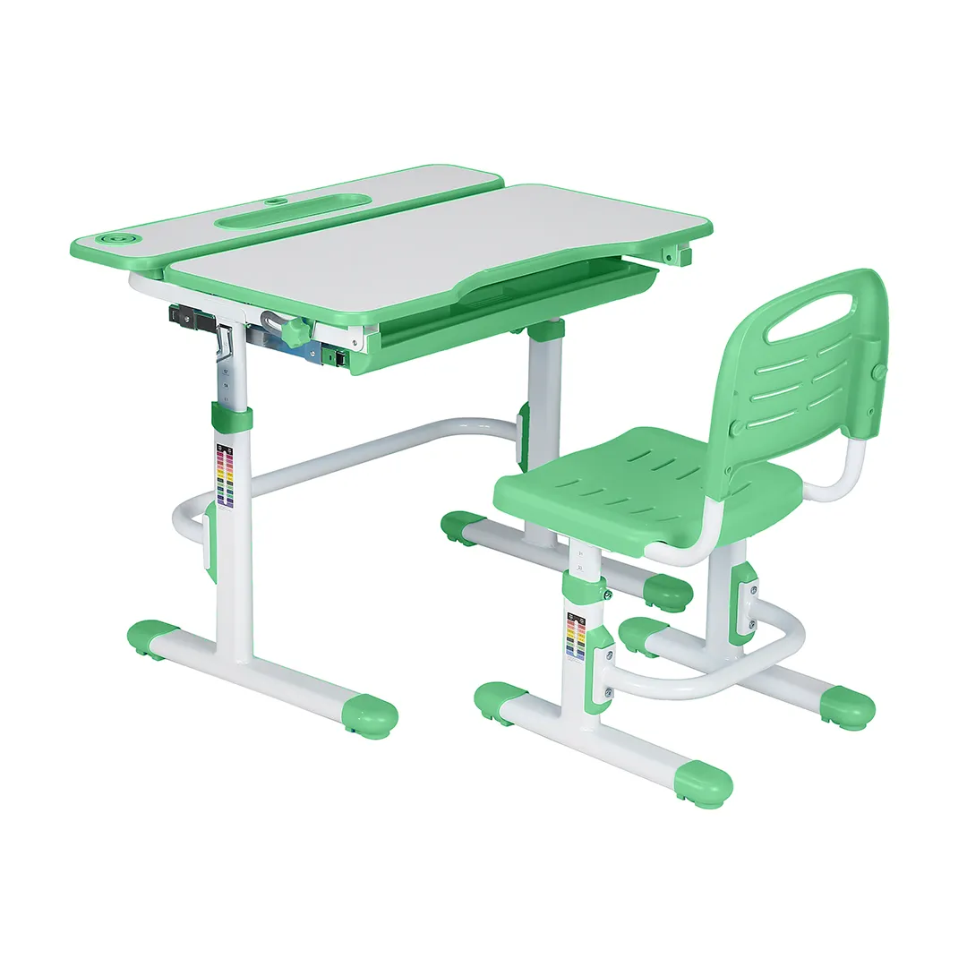 Комплект Cubby Парта и стул-трансформеры Botero green