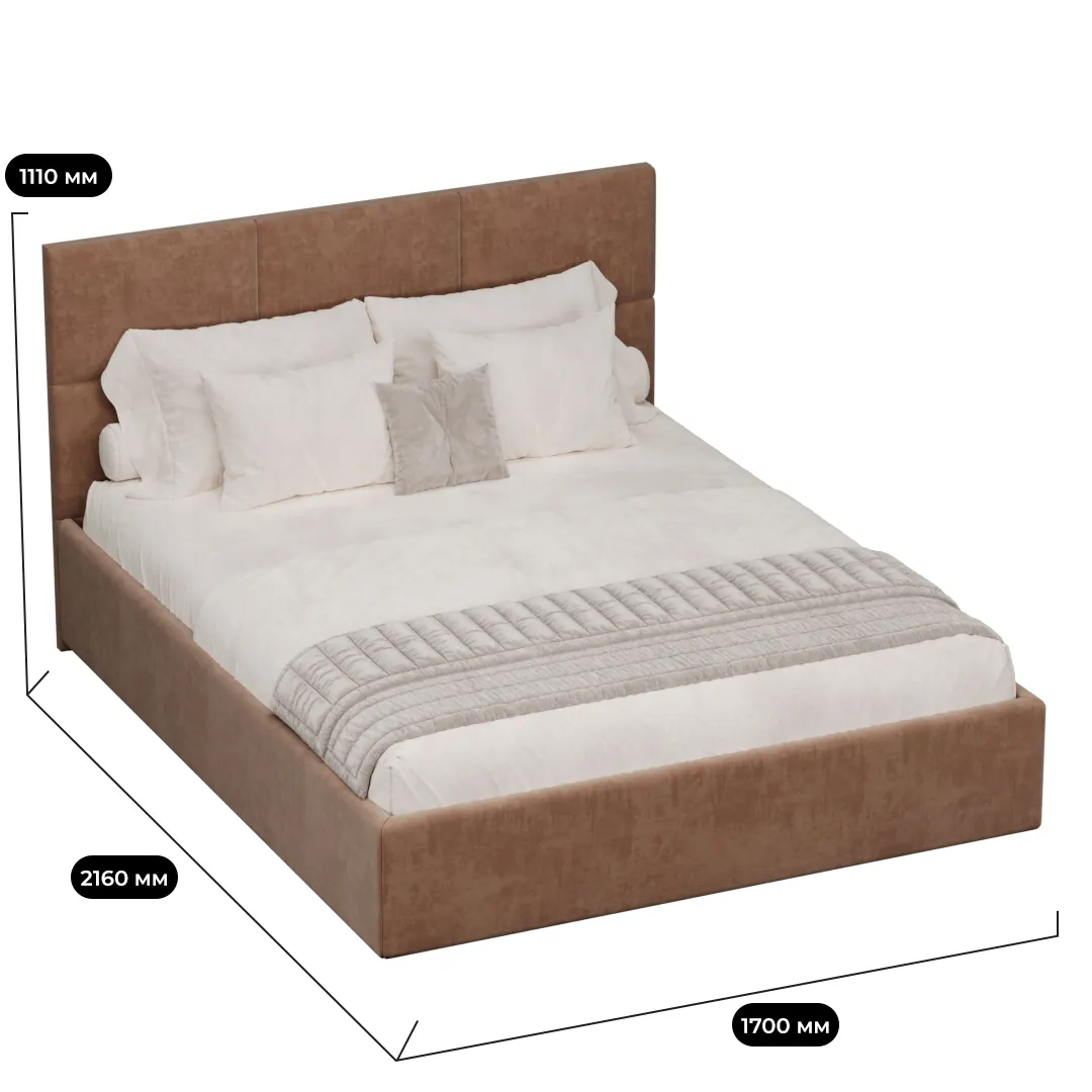 Кровать двуспальная мягкая VERSAL с подъемным механизмом, 160x200