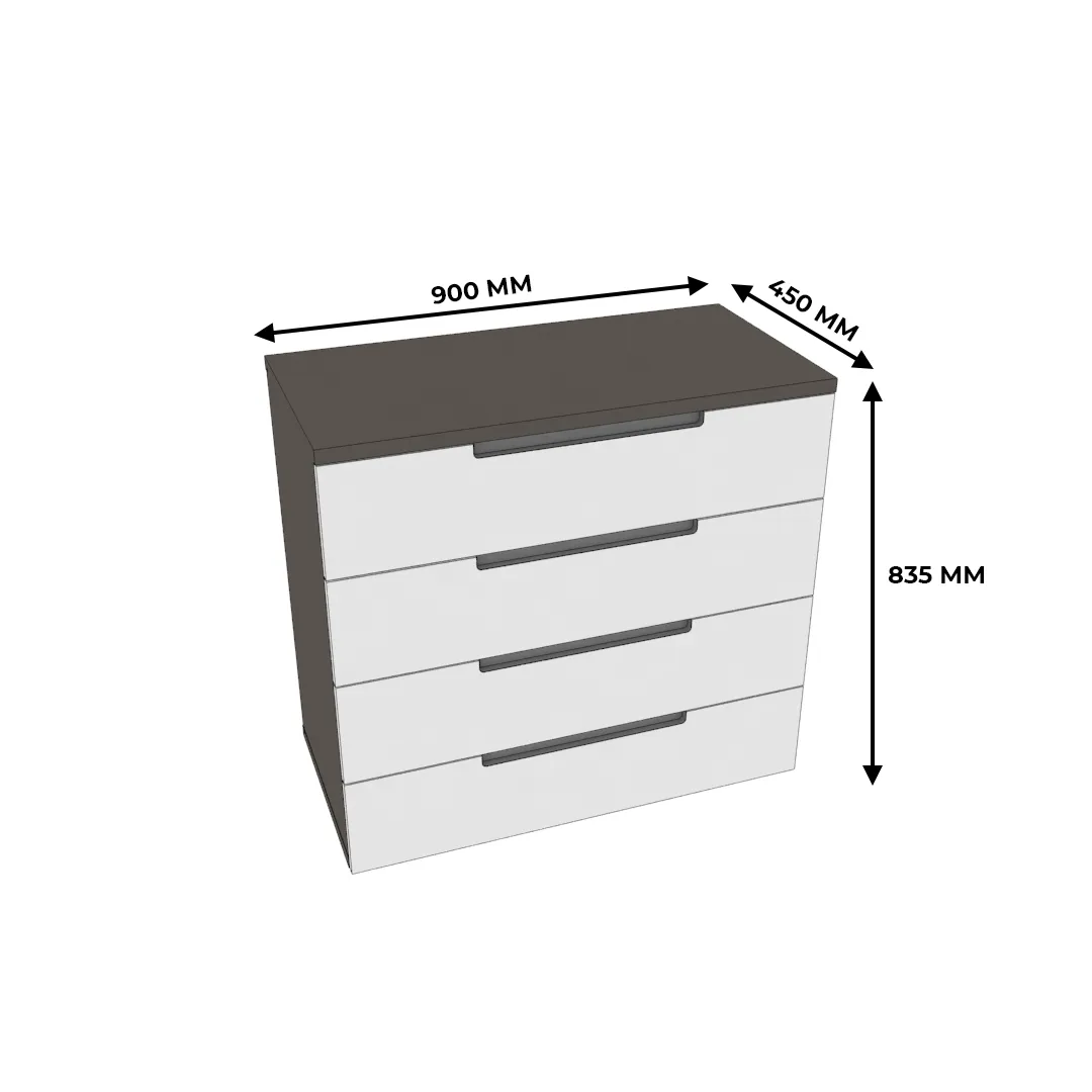 Комод, фасады в эмали LE-704