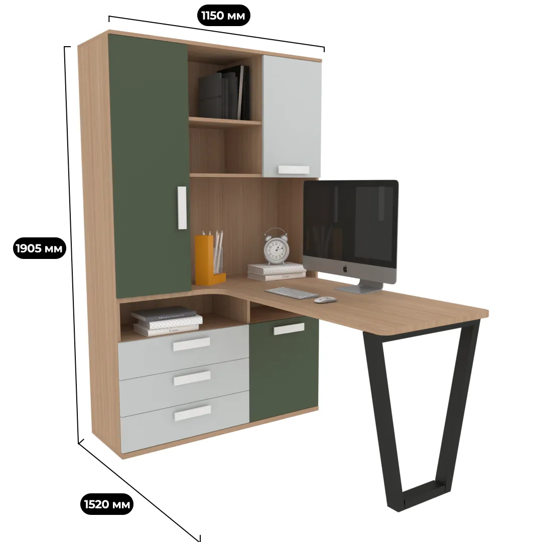 Шкаф со встроенным столом шириной 1154мм E407 L/R
