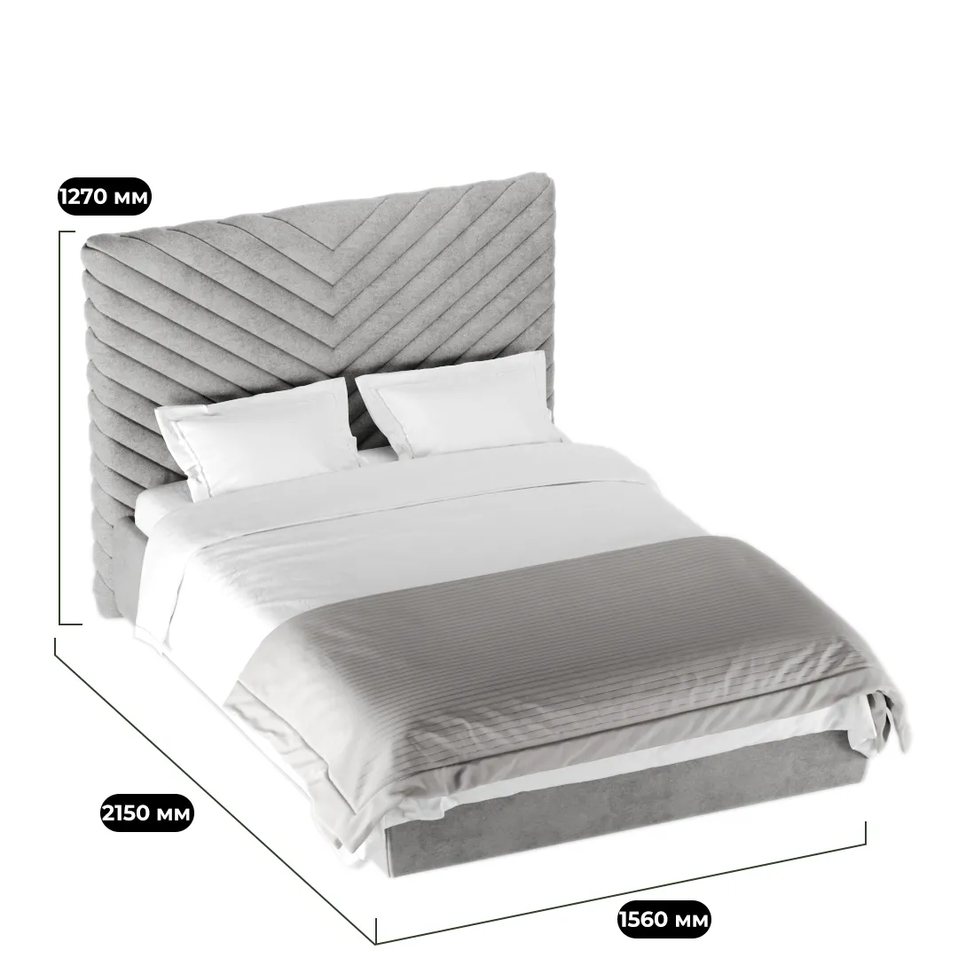 Кровать двуспальная мягкая SARA  с подъемным механизмом, 140x200