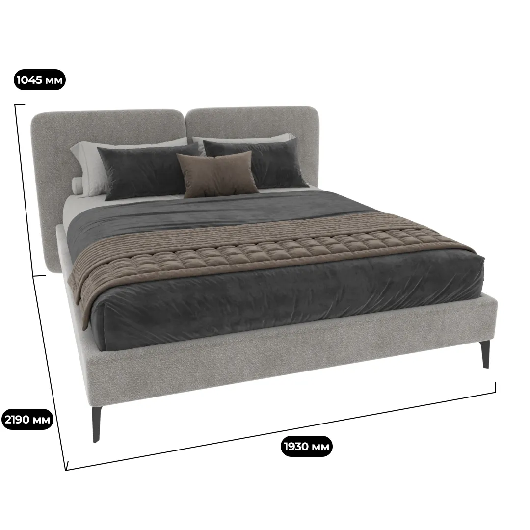 Кровать двуспальная мягкая MONTANA, 140x200