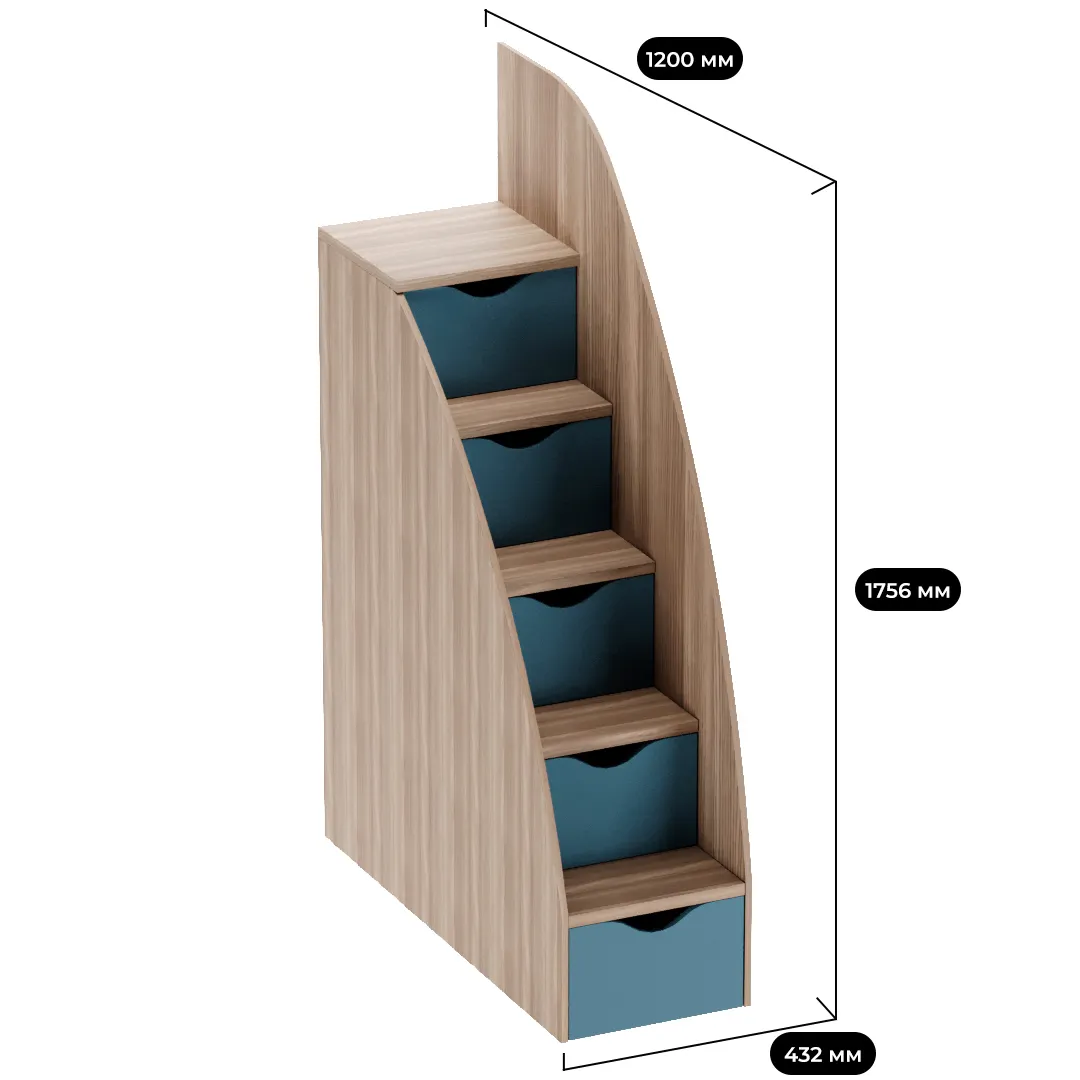Лестница с ящиками для кроватей E21