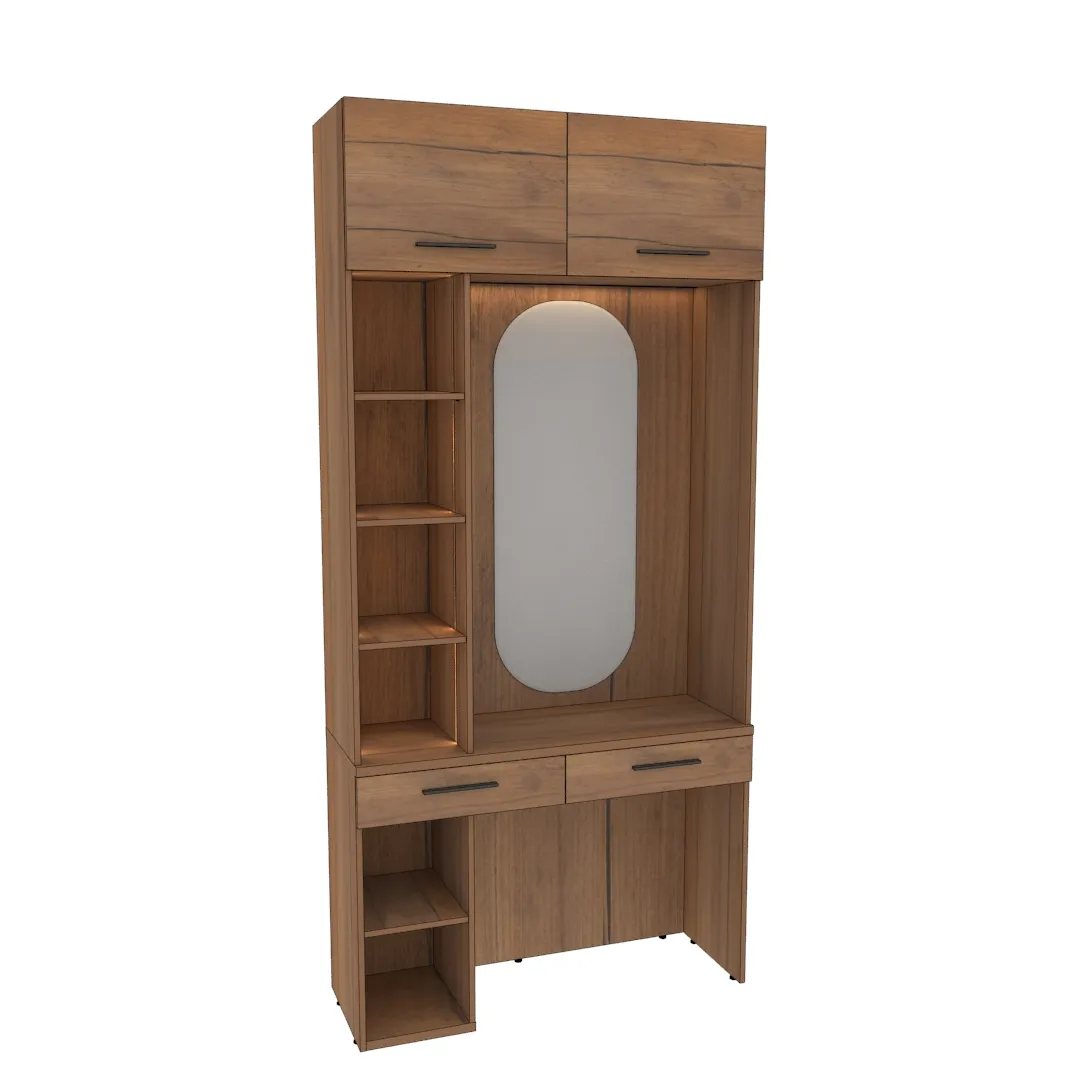 Столик туалетный с антресолью и стеллажом с подсветкой L415