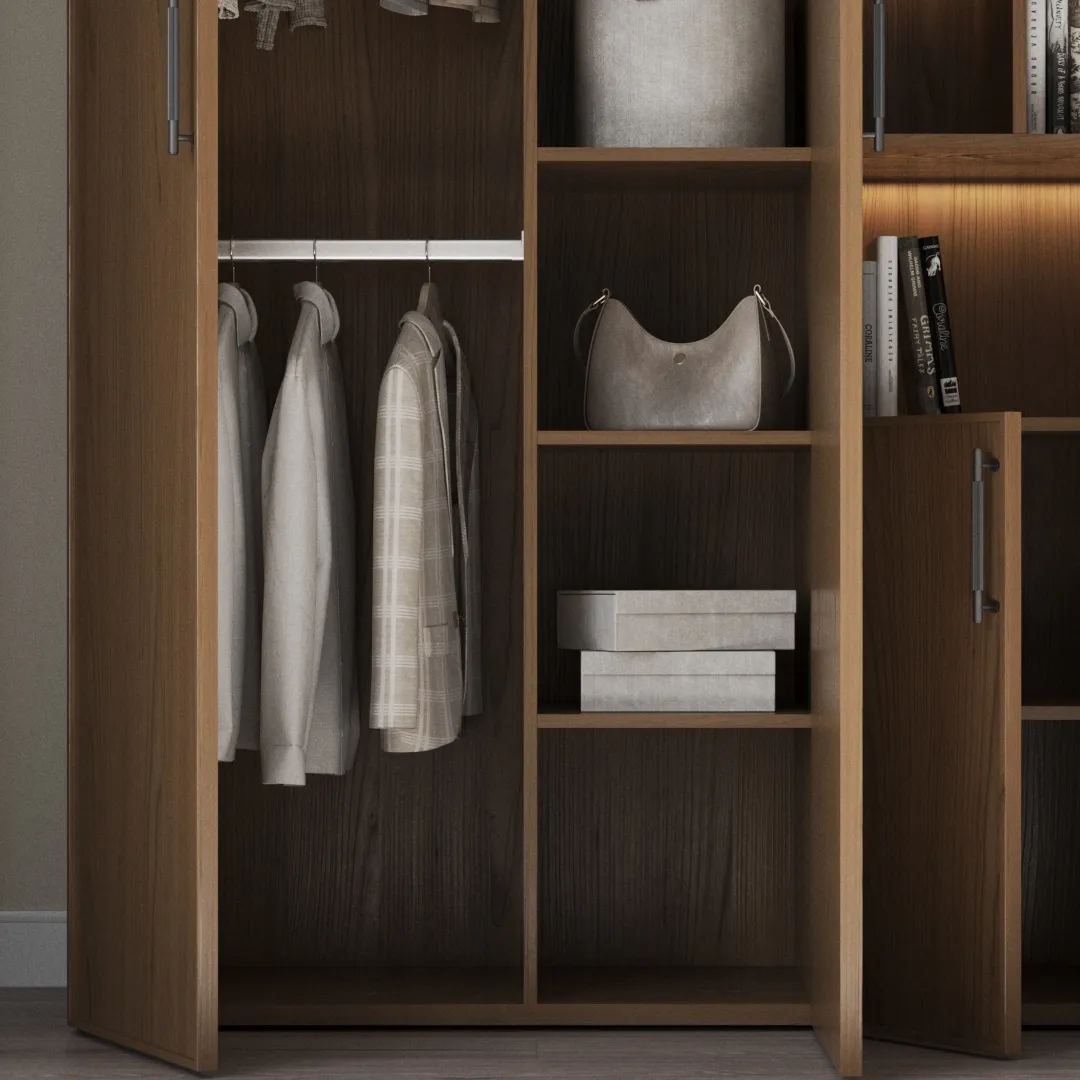 Шкафная группа, фасады наутральный шпон Lazio 98