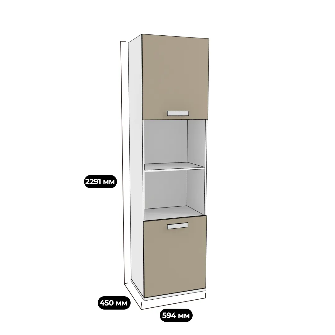 Шкаф прямой для встройки столешниц E251.45