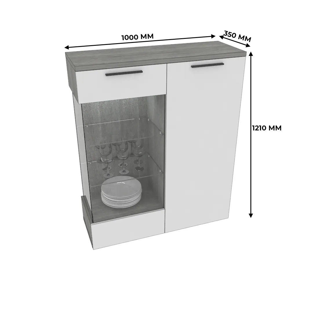 Шкаф напольный с подсветкой LG202 L/R