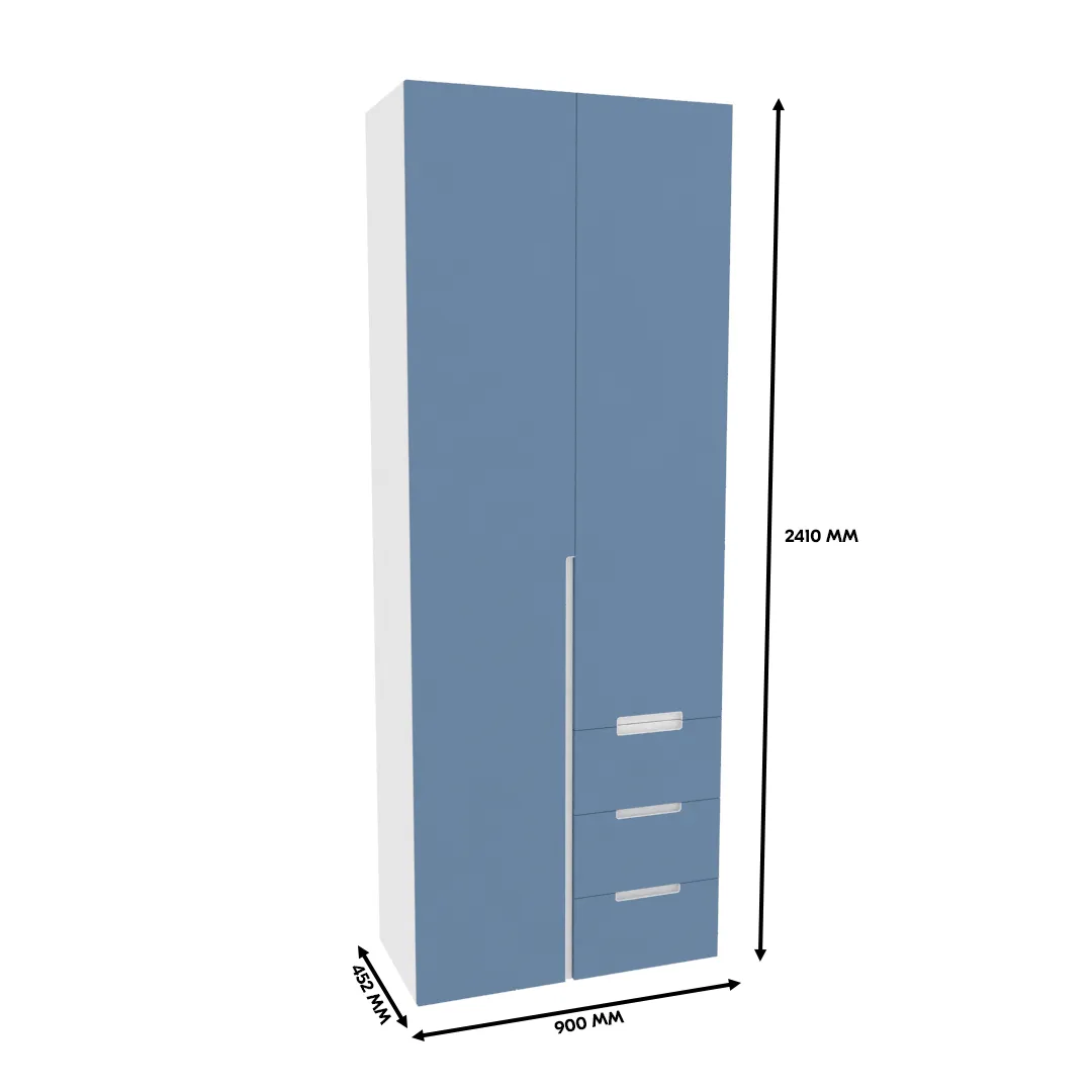 Шкаф комбинированный, фасады в эмали LE215 L/R