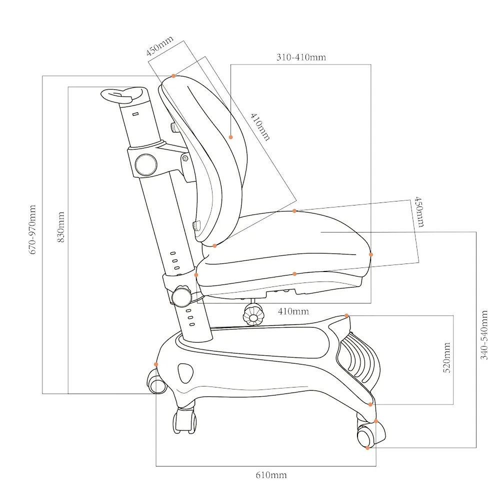 Детское кресло Adonis Grey Cubby