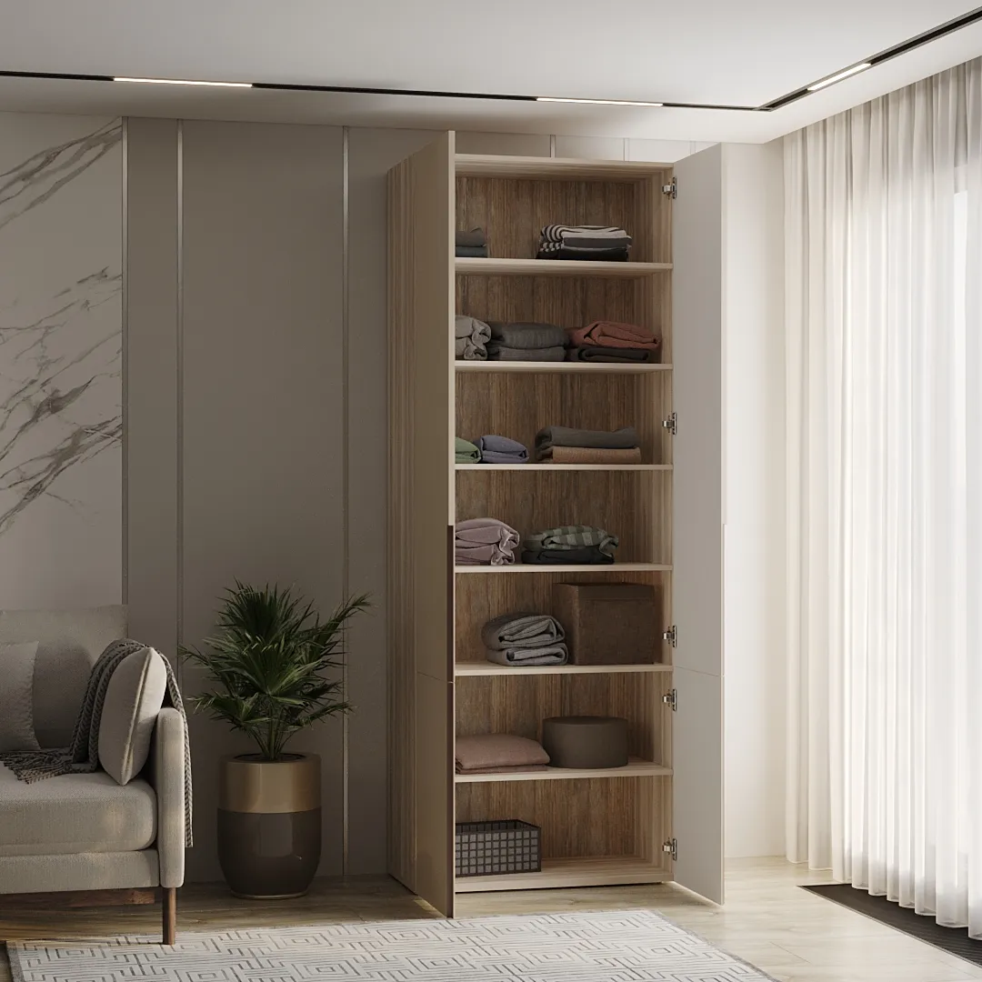 Шкаф книжный, фасады в эмали LE214