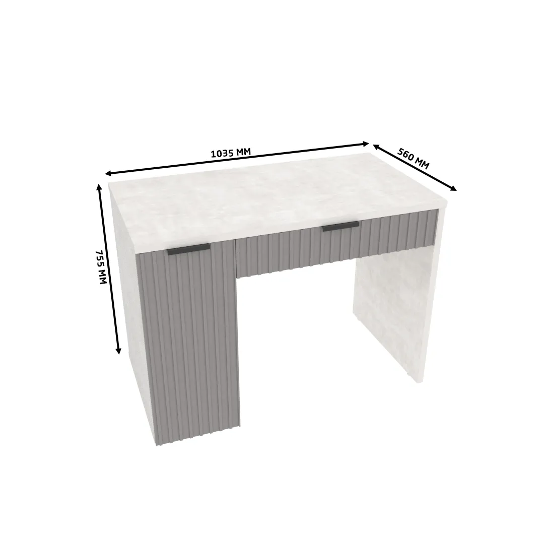 Cтол письменный с тумбой с фрезерованными фасадами LE717 L/R