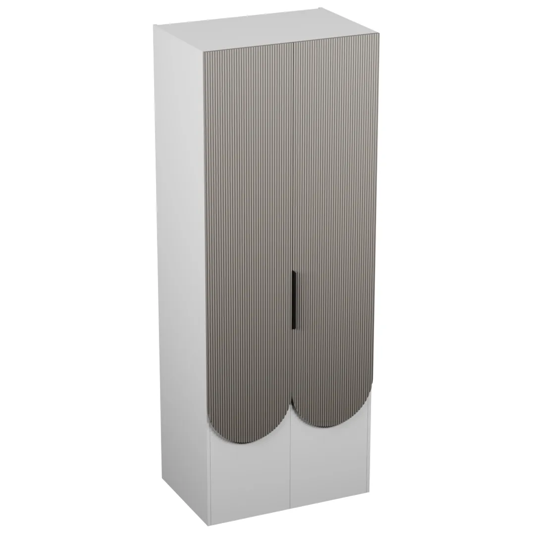 Шкаф для одежды, фрезерованные фасады в эмали LЕ252.60-2