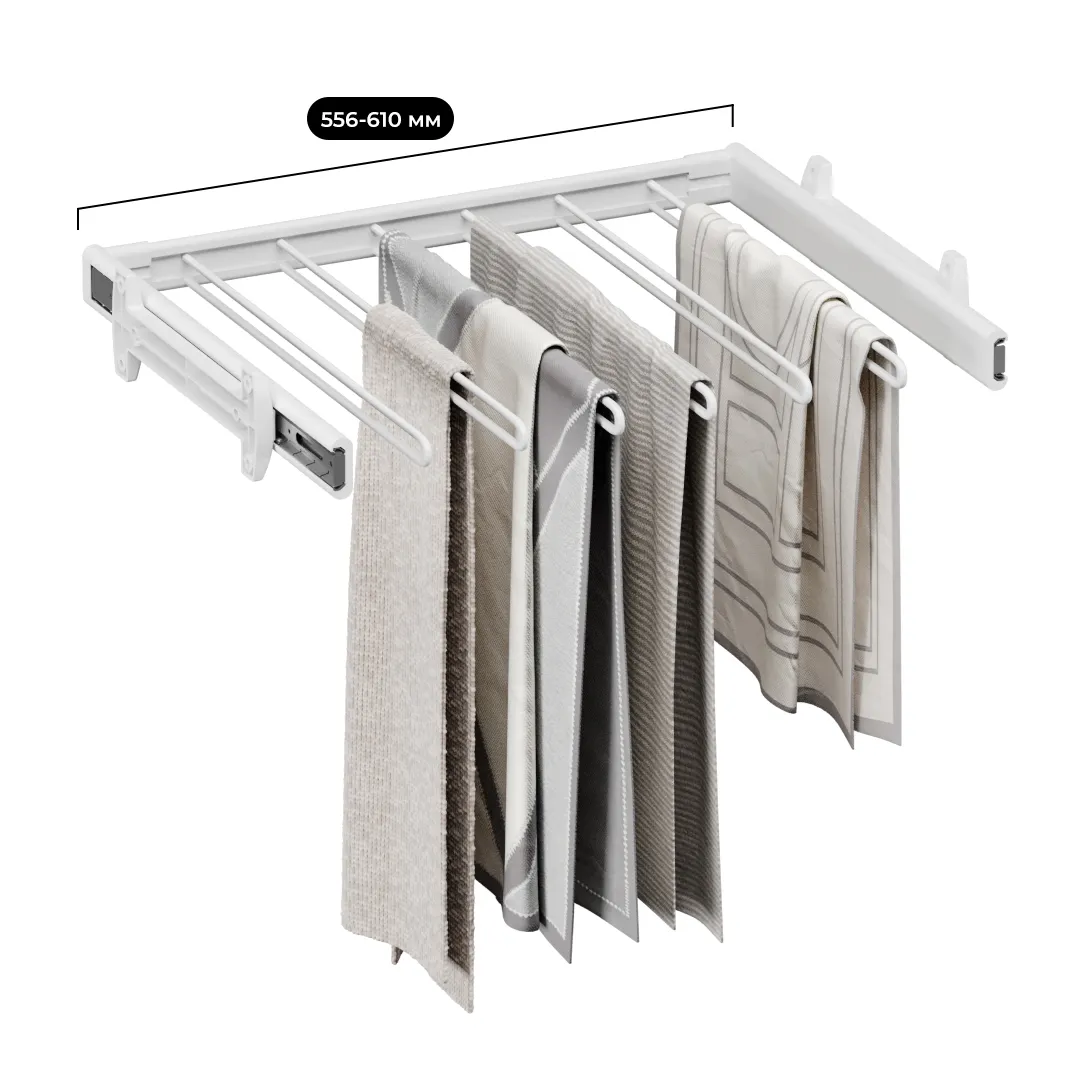 BELLE  Вешалка для брюк, 600 мм, цвет белый BE60TRWH