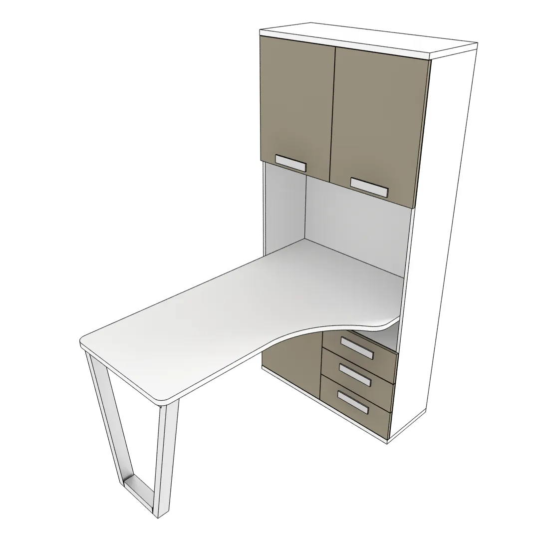 Шкаф со встроенным столом шириной 904мм E404 L/R