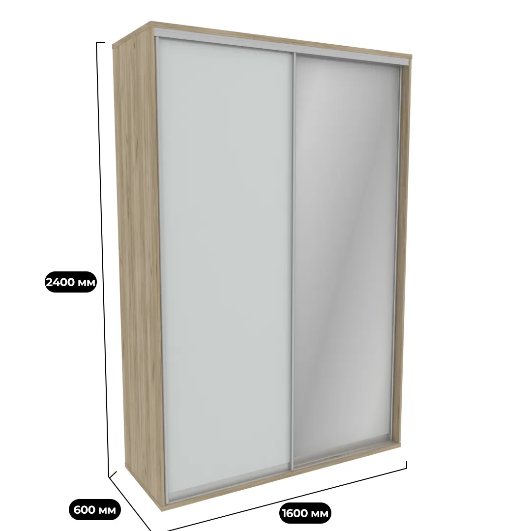 Шкаф-купе U160 тип 1 МДФ/зеркало