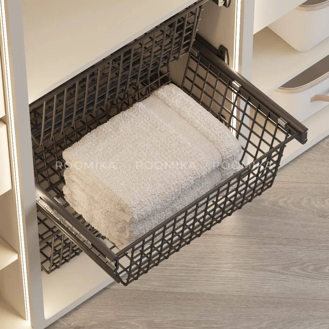 BELLE Корзина для белья 600 мм, цвет графит, BE60BAGR