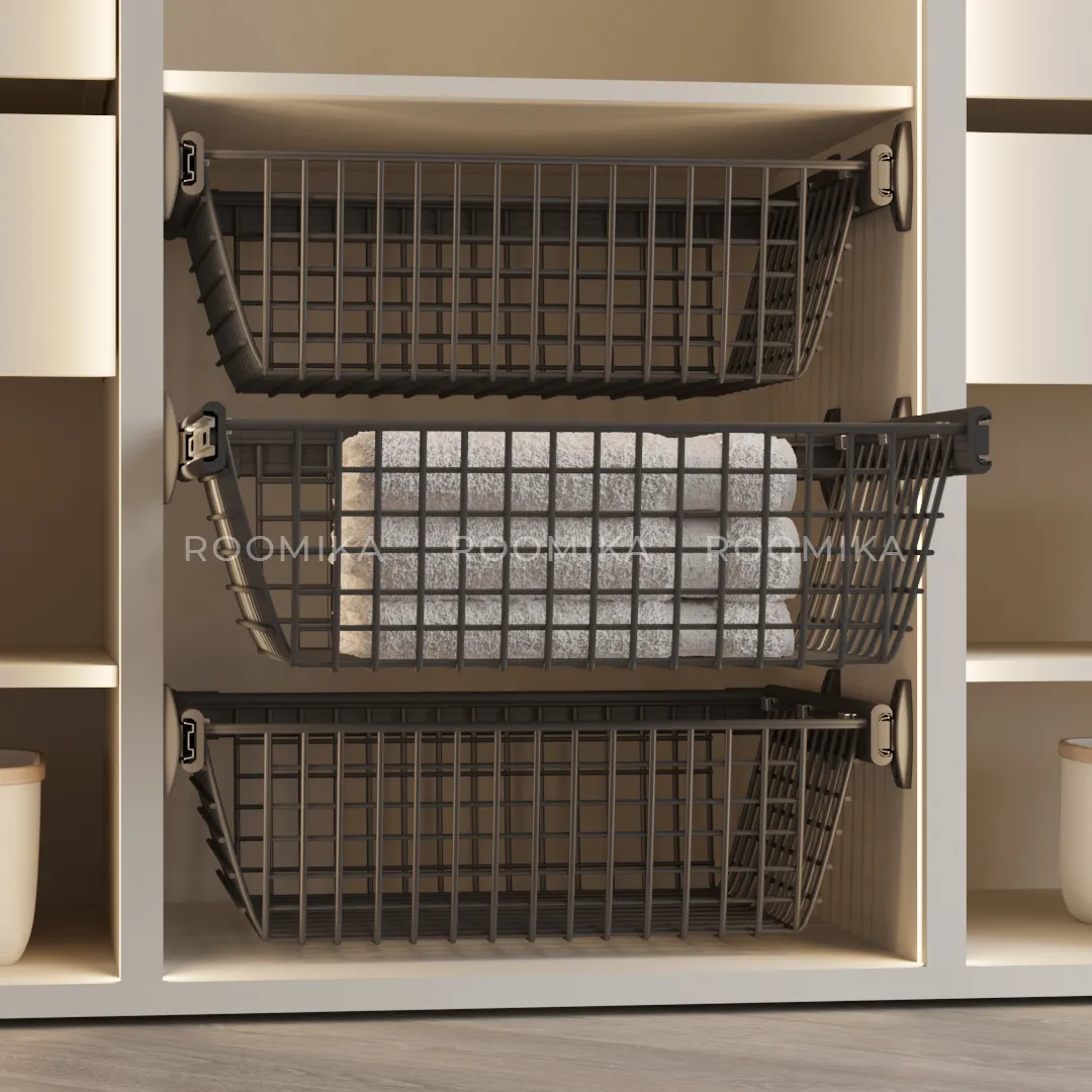 BELLE Корзина для белья 600 мм, цвет графит, BE60BAGR