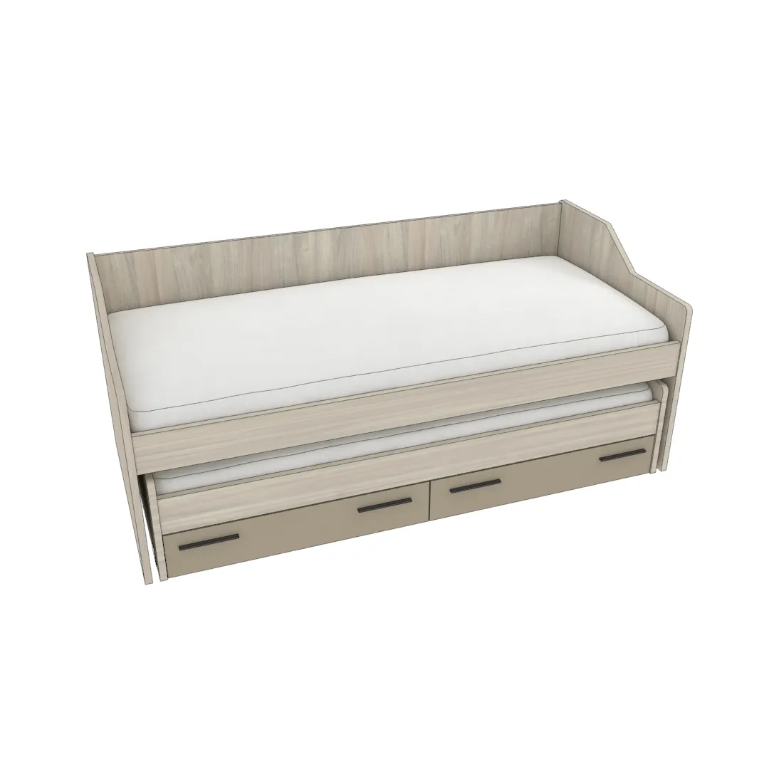 Кровать с выдвижным спальным местом L910, 90x200