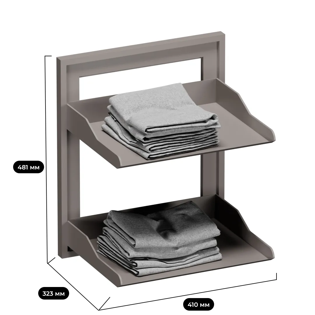 ALFA Рамка с боковым креплением, 2 полки, FRM5803.481.01