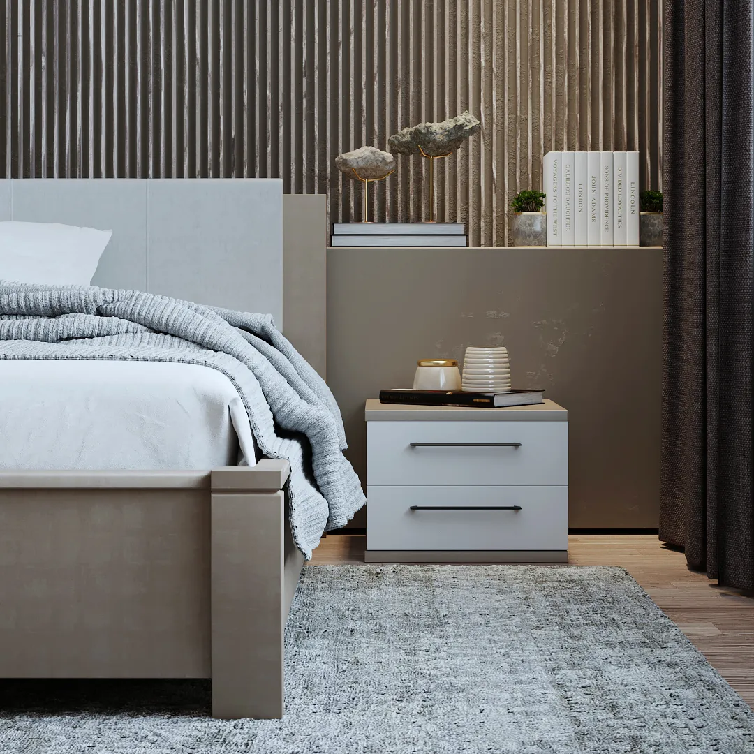 Тумба прикроватная 2 ящика C-701