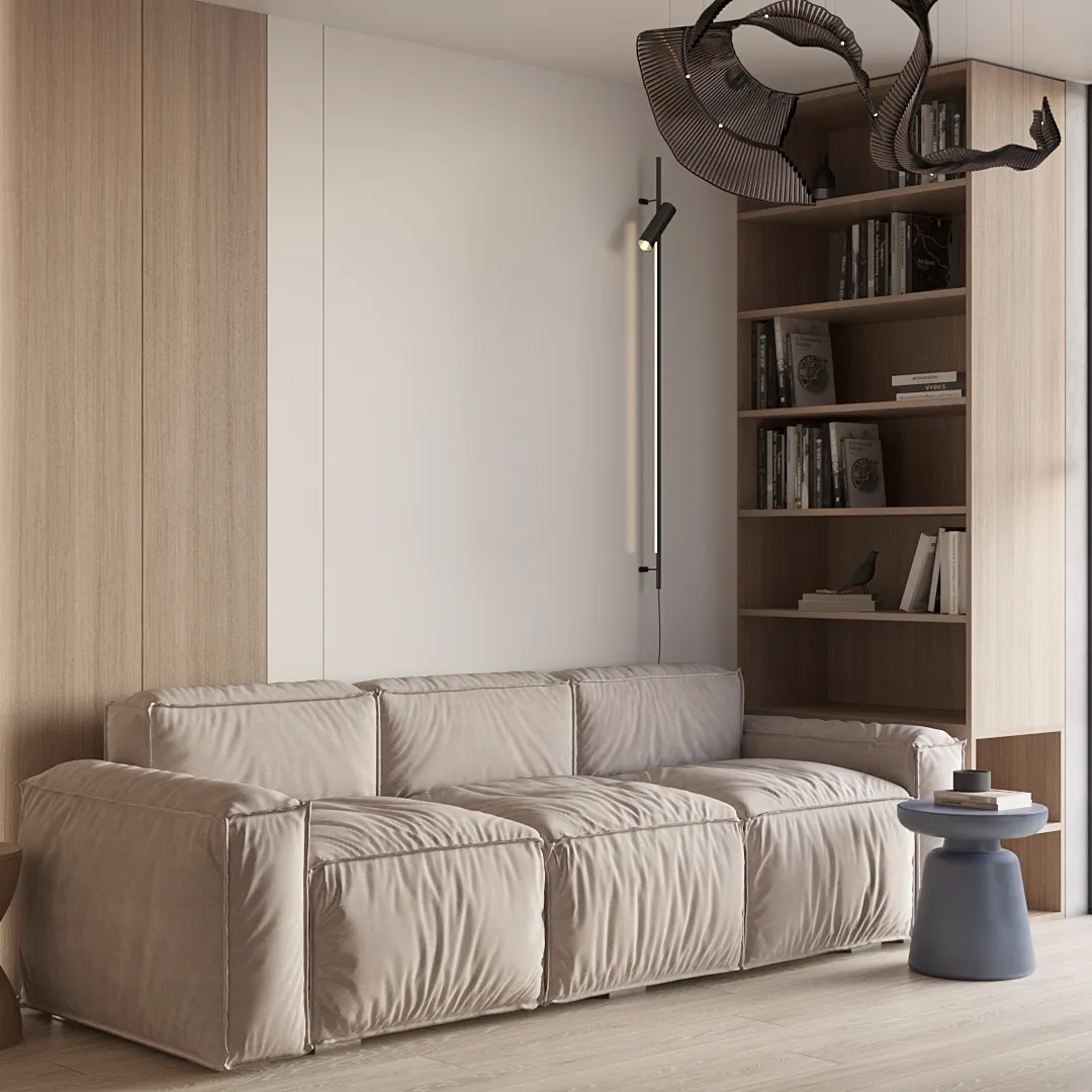 Кабинет в светлых древесных оттенках №4