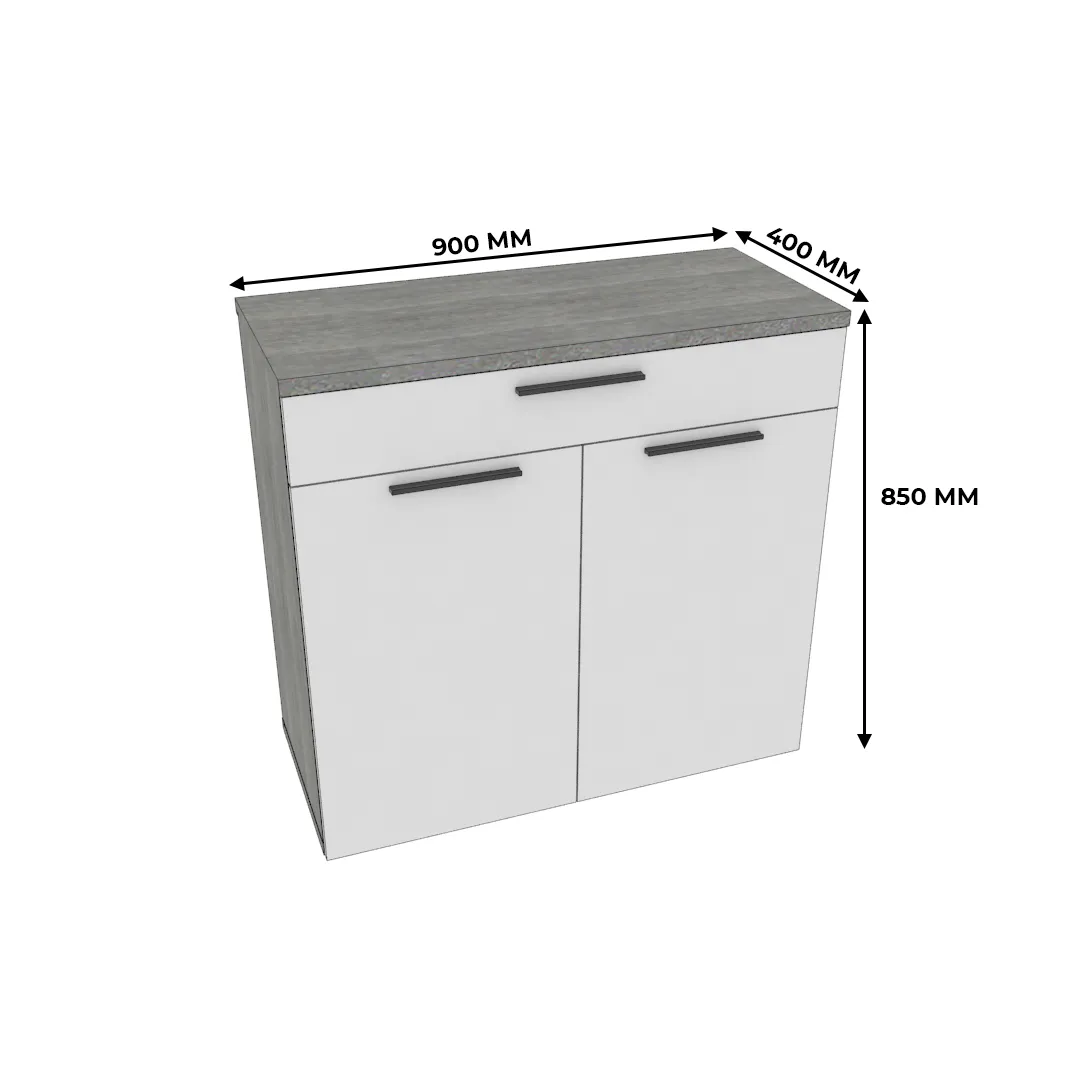 Тумба широкая 2 дверная с ящиком LG-876