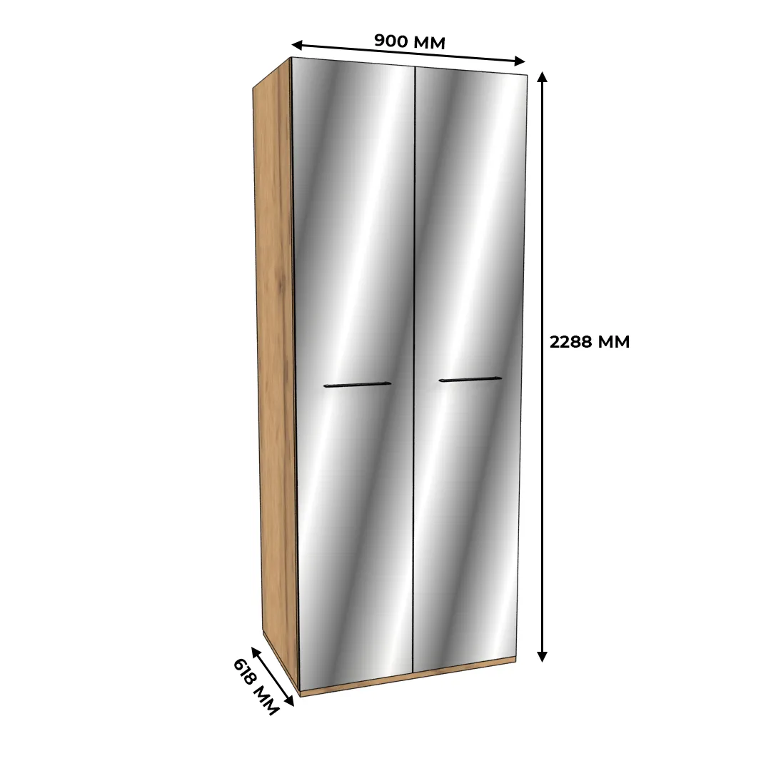 Шкаф двустворчатый с зеркалом C-210.60Z