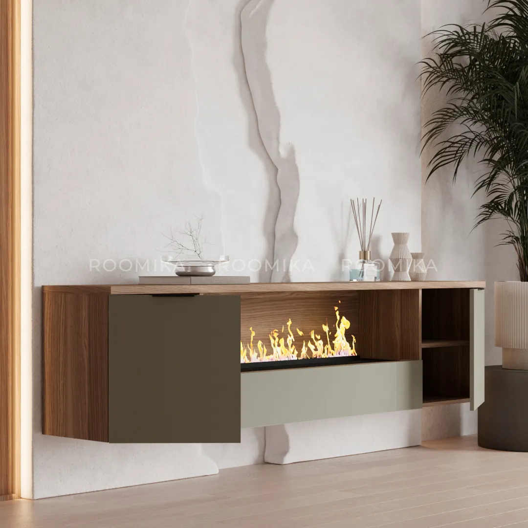 Тумба ТВ напольная с электрокамином LG549.351