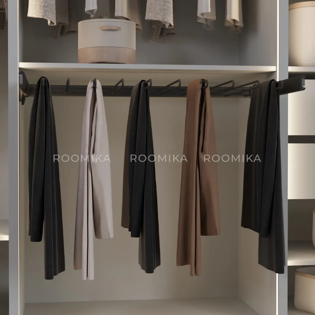 BELLE  Вешалка для брюк, 900 мм, цвет графит, BE90TRGR