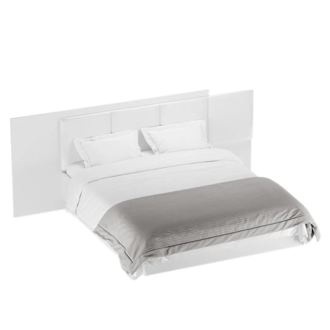 Кровать двуспальная Lazio с парящим эффектом и мягкой спинкой, 180x200