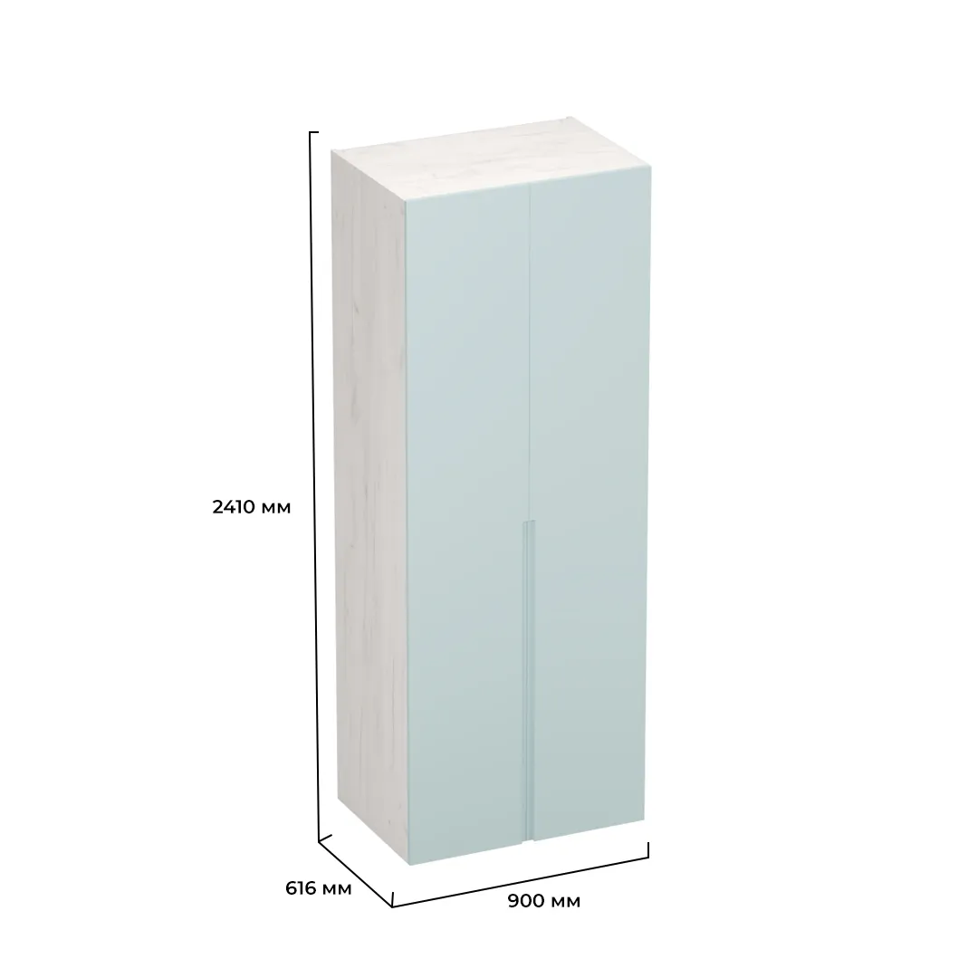 Шкаф 2 дверный, фасады в эмали LE-210.60-2