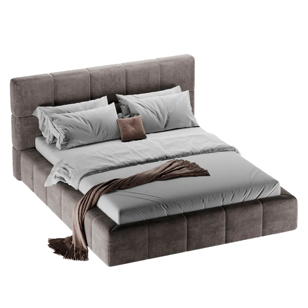 Кровать двуспальная мягкая QUADRO-soft  с подъемным механизмом, 140x200