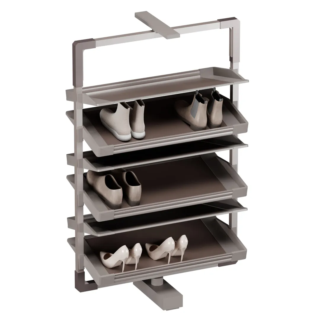 ALFA Поворотно-выдвижная обувница, 6 полок, FRM5814.06F.01