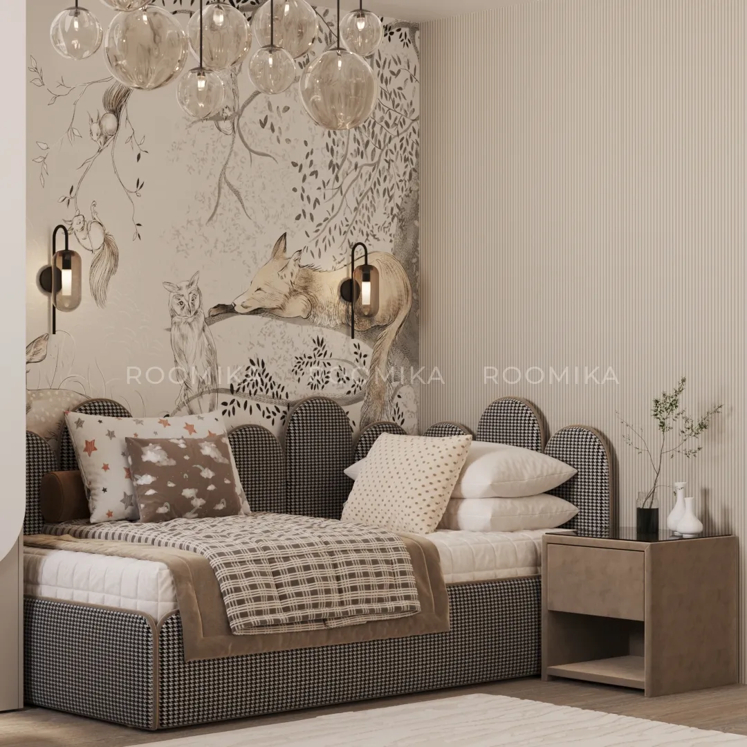 Тумба прикроватная мягкая, стекло прозрачное SUNRISE 751