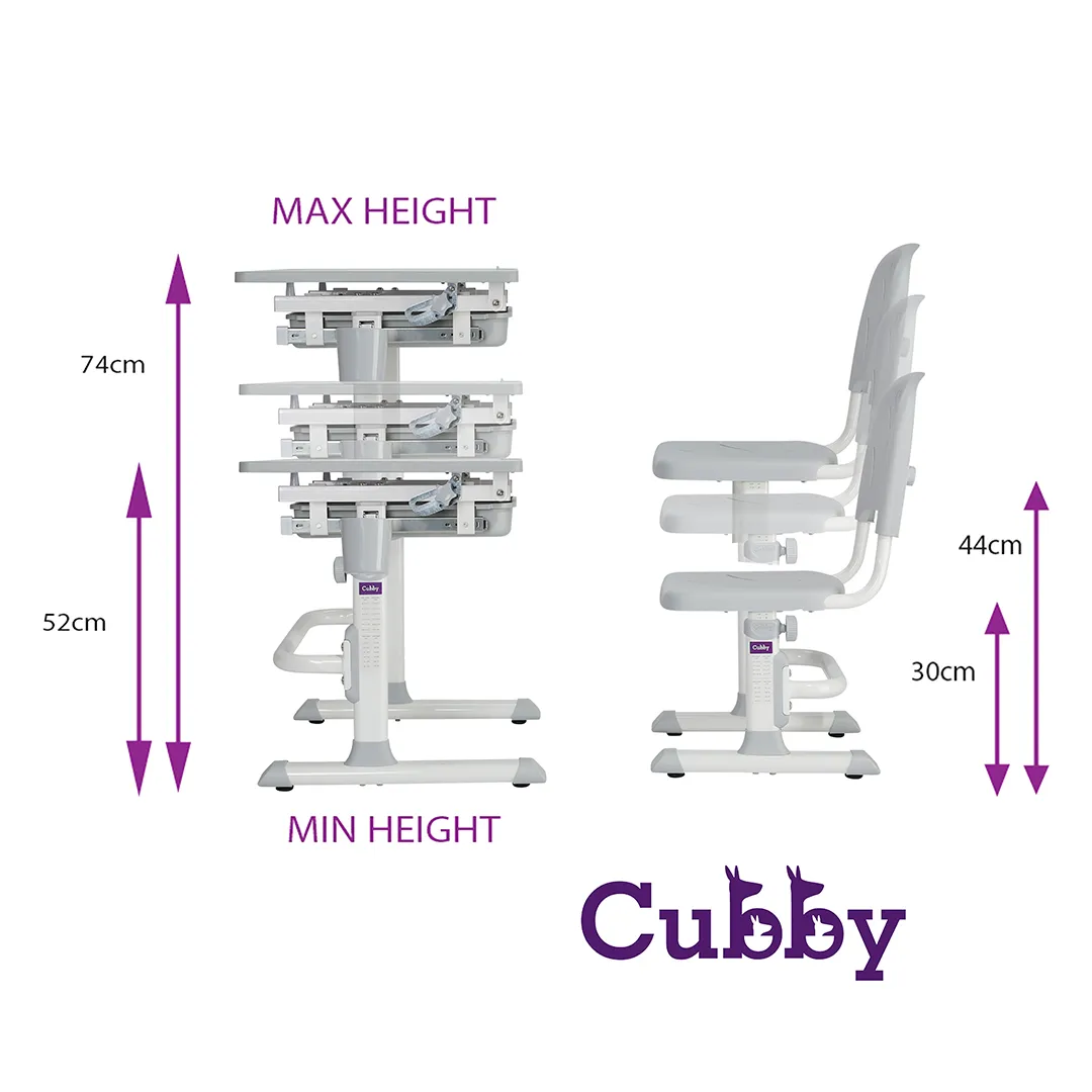 Комплект Cubby Парта и стул-трансформеры Lupin WG