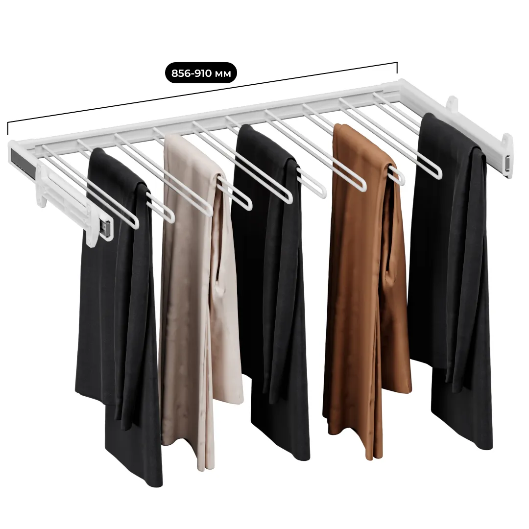 BELLE  Вешалка для брюк, 900 мм, цвет белый, BE90TRWH
