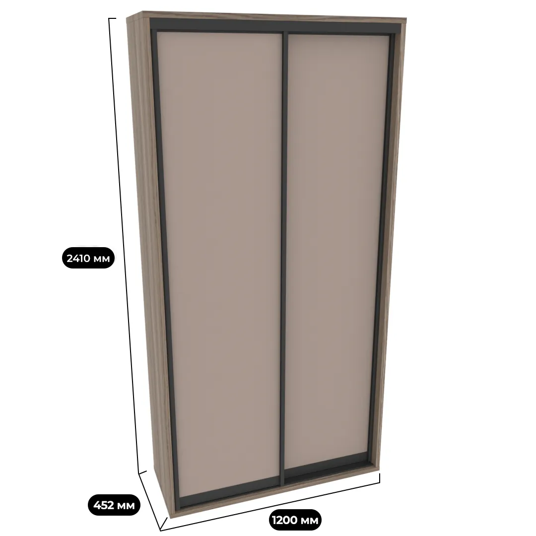 Шкаф-купе ХG120.45-1, профиль INTEGRO, фасад МДФ