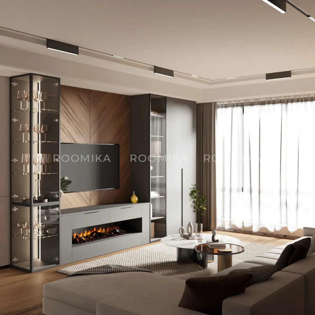 Тумба ТВ напольная с электрокамином LG551.450L/R