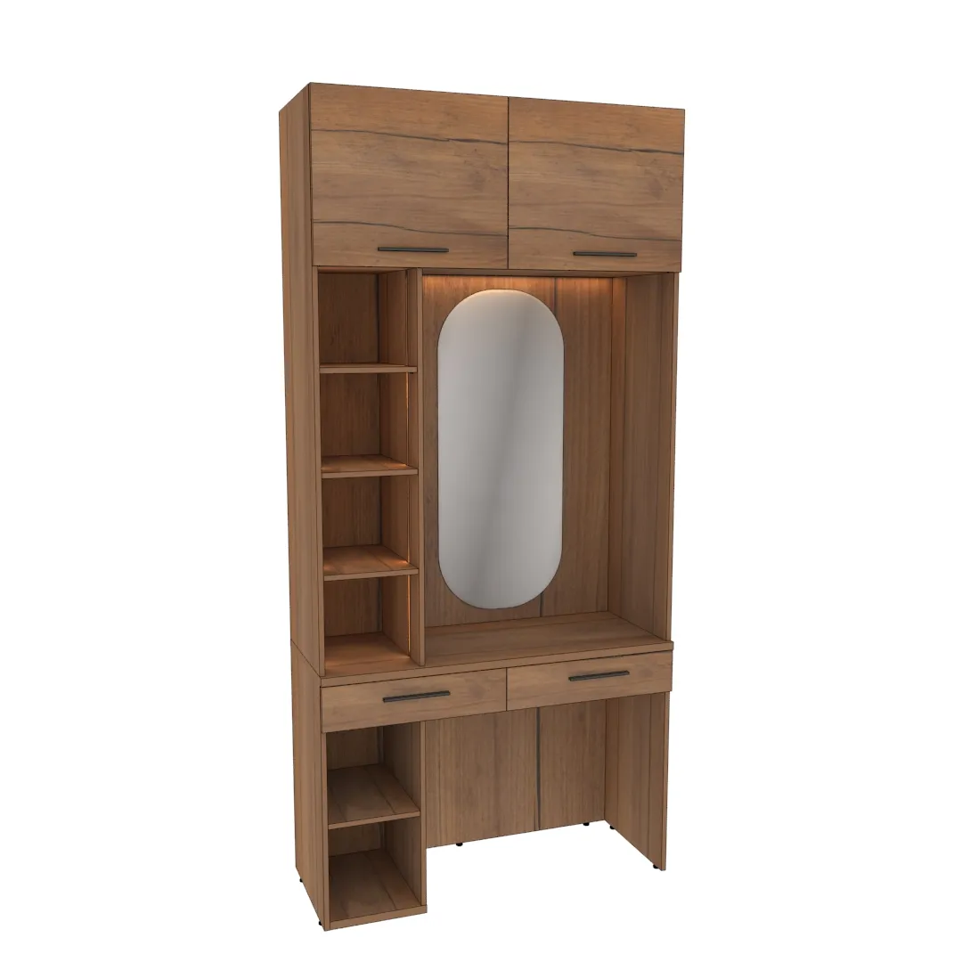 Столик туалетный с антресолью и стеллажом с подсветкой L-414.44