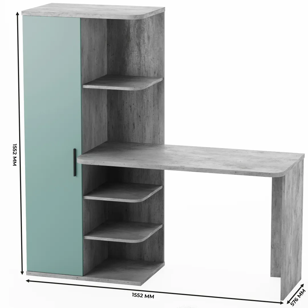 Рабочий стол со встроенным стеллажом HOF423