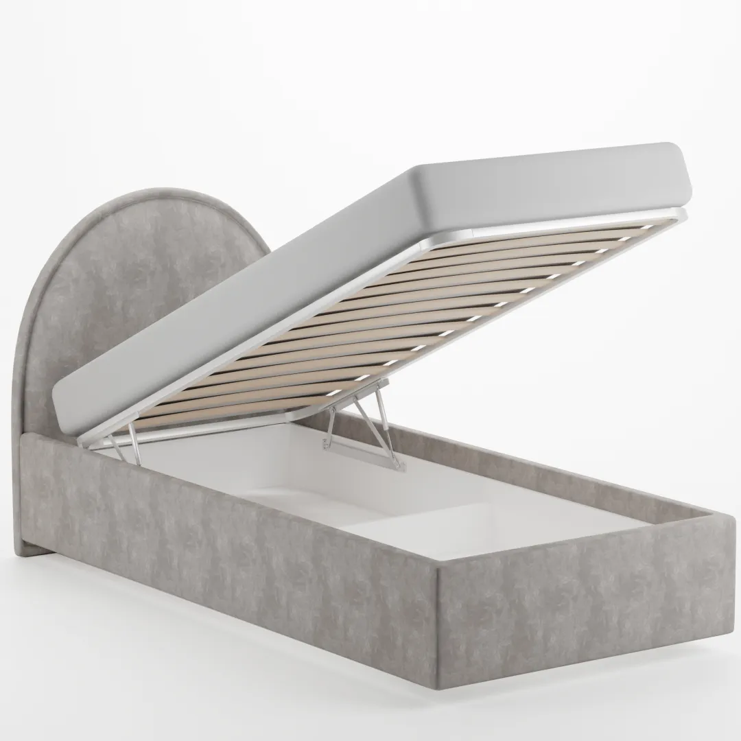 Кровать односпальная мягкая BUBBLE с подъемным механизмом, 90x190