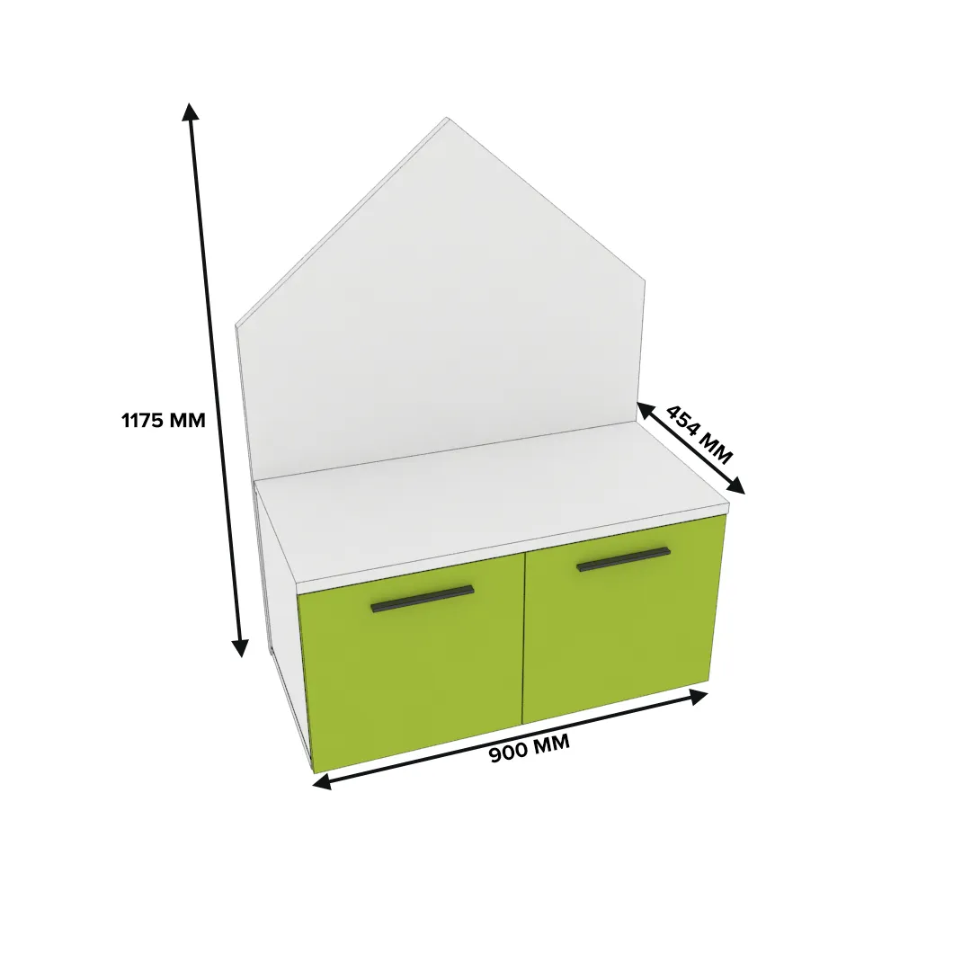 Тумба с задней панелью домик L465