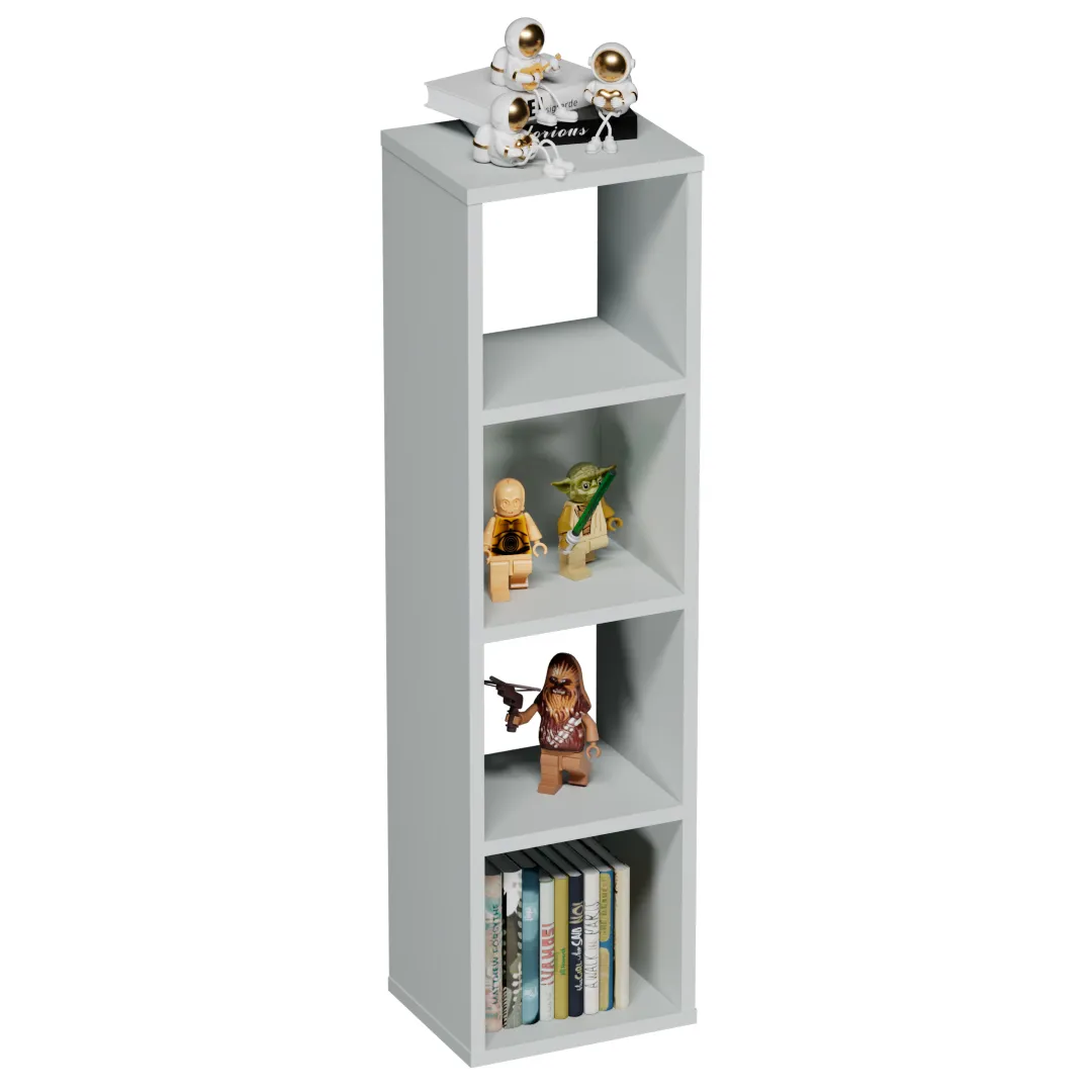 Cтеллаж сквозной книжный на 4 ниши с фасадом E804