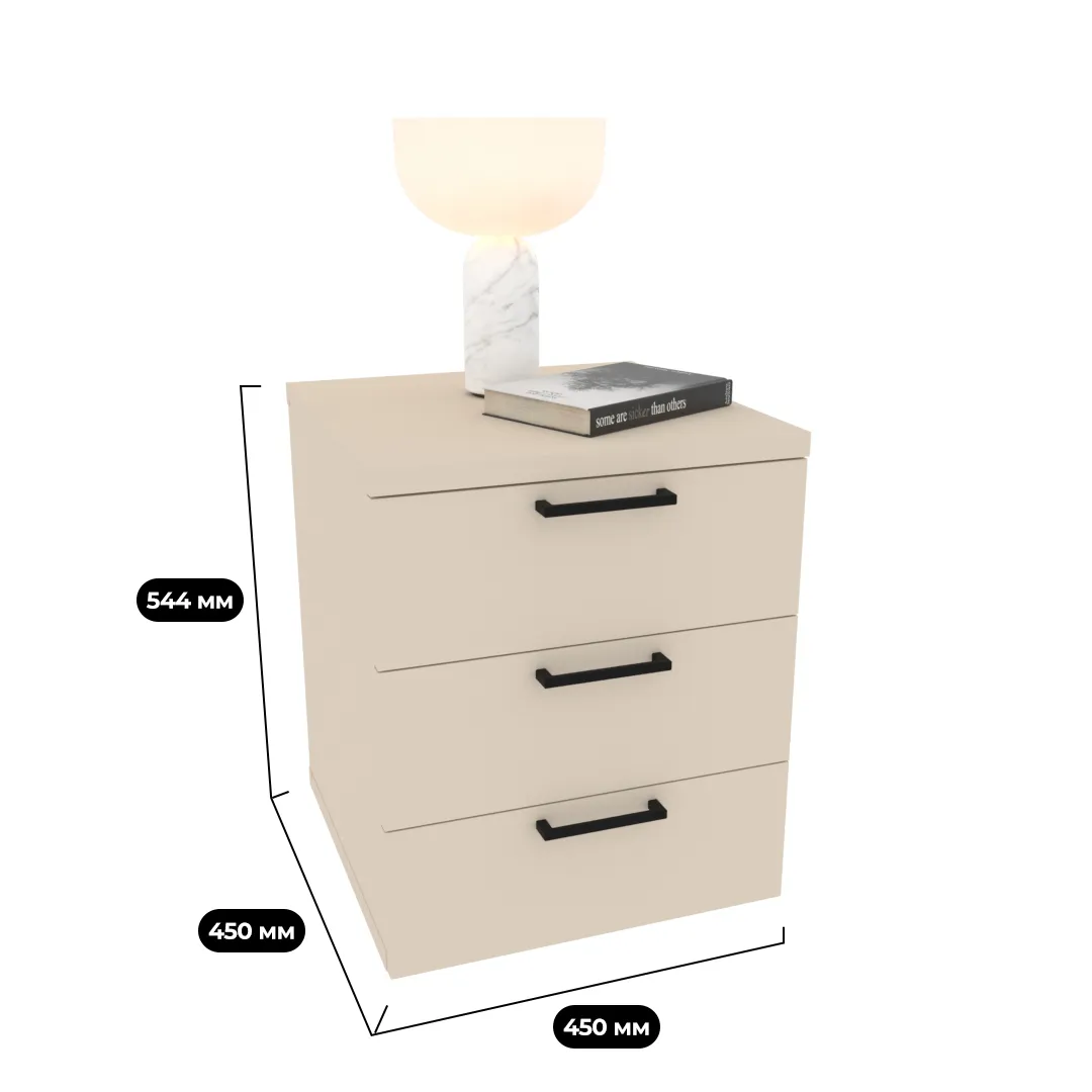 Тумба прикроватная 3 ящика L-703