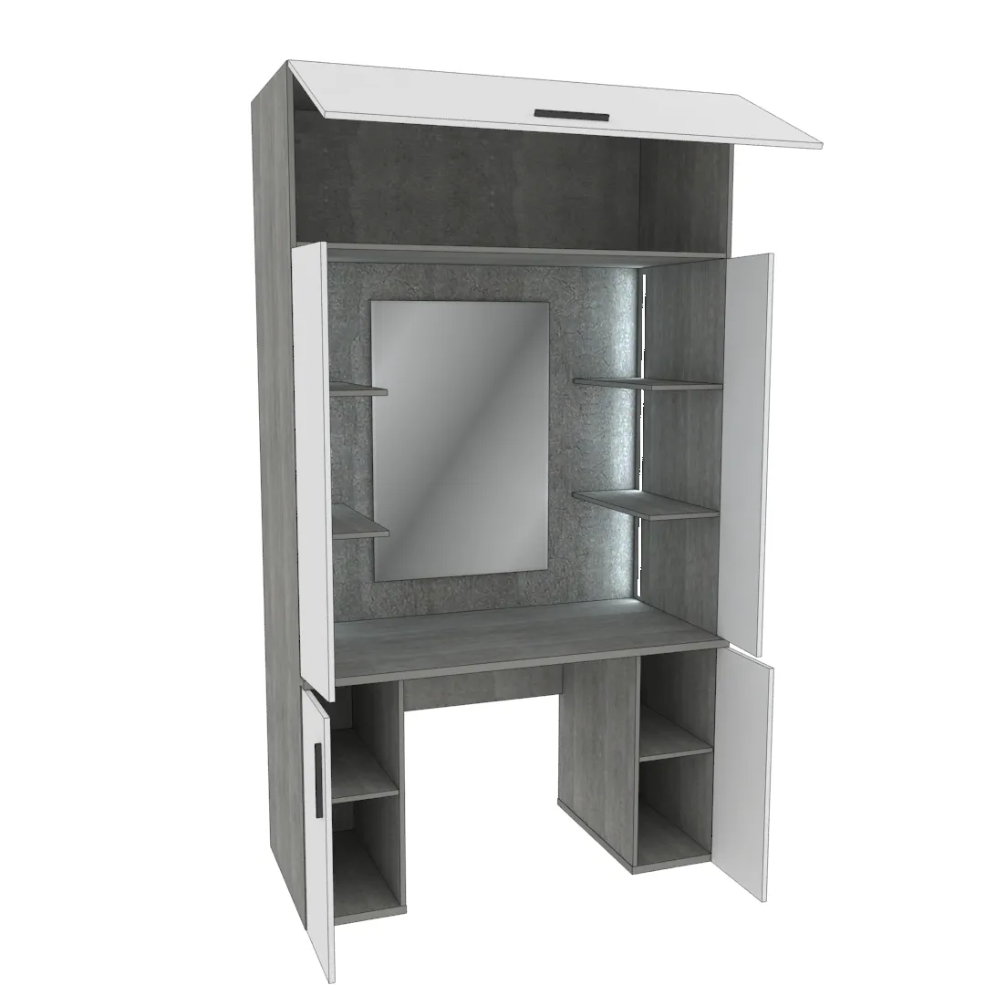 Стол туалетный с секцией и зеркалом с подсветкой  LG404.60