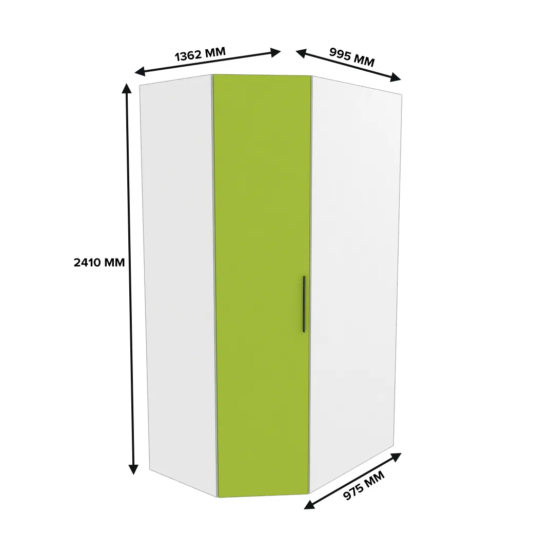 Шкаф угловой с подсветкой L209.60 L/R
