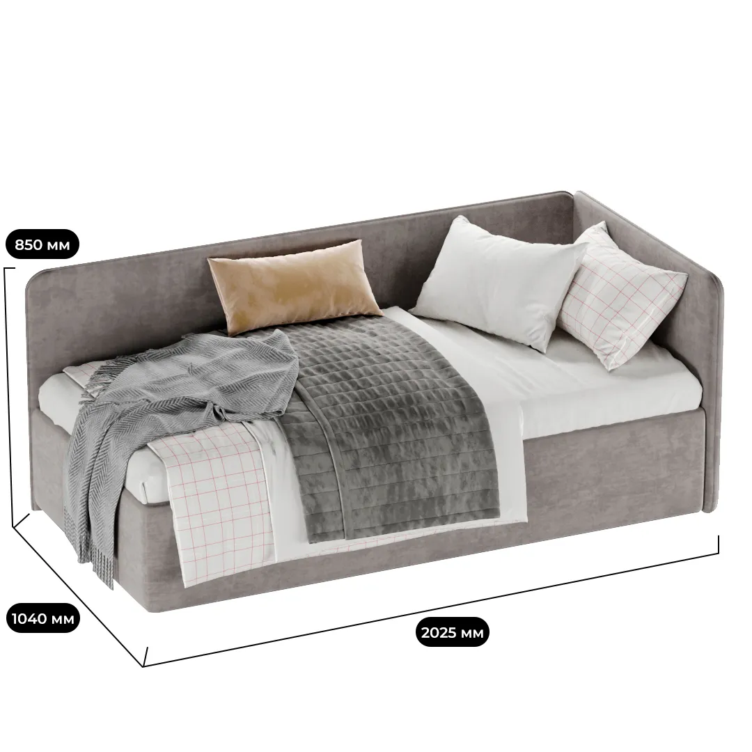 Кровать с подъемным механизмом и ящиком для белья RUBY М1